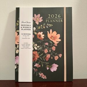 Punch Studio Monthly & Weekly Planner January 2026 - December 2026 Floral Print